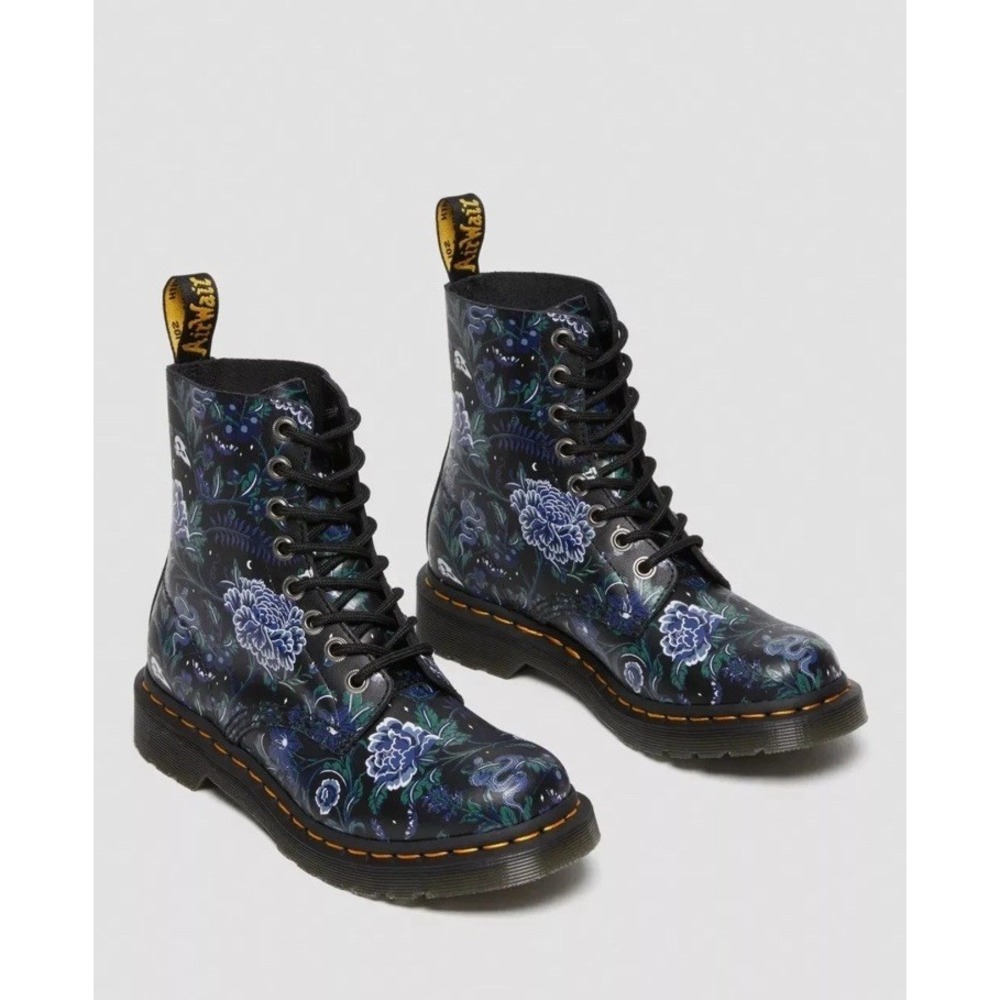 Dr. Martens 1460 Pascal Mystic Combat Boot Garden Floral Boots Women's Size 6